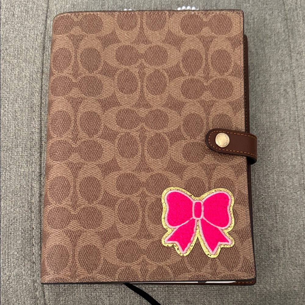 Coach notebook cover-DIY’d attempted